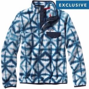 Patagonia Synchilla Rare Blue Shibori Tie Dye Snap T Pullover Small